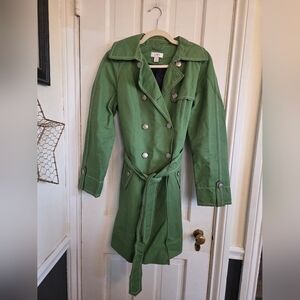 LOFT Women's Green Trench Coat